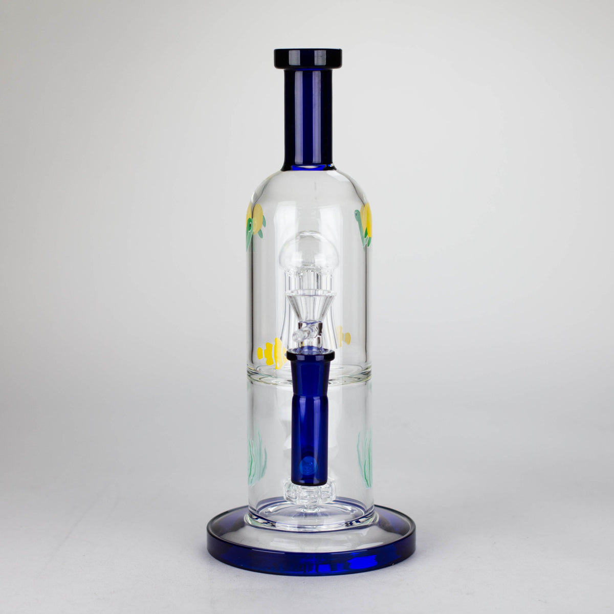 10 Inch Island Vibes Straight Tube Bong With Jellyfish Perc