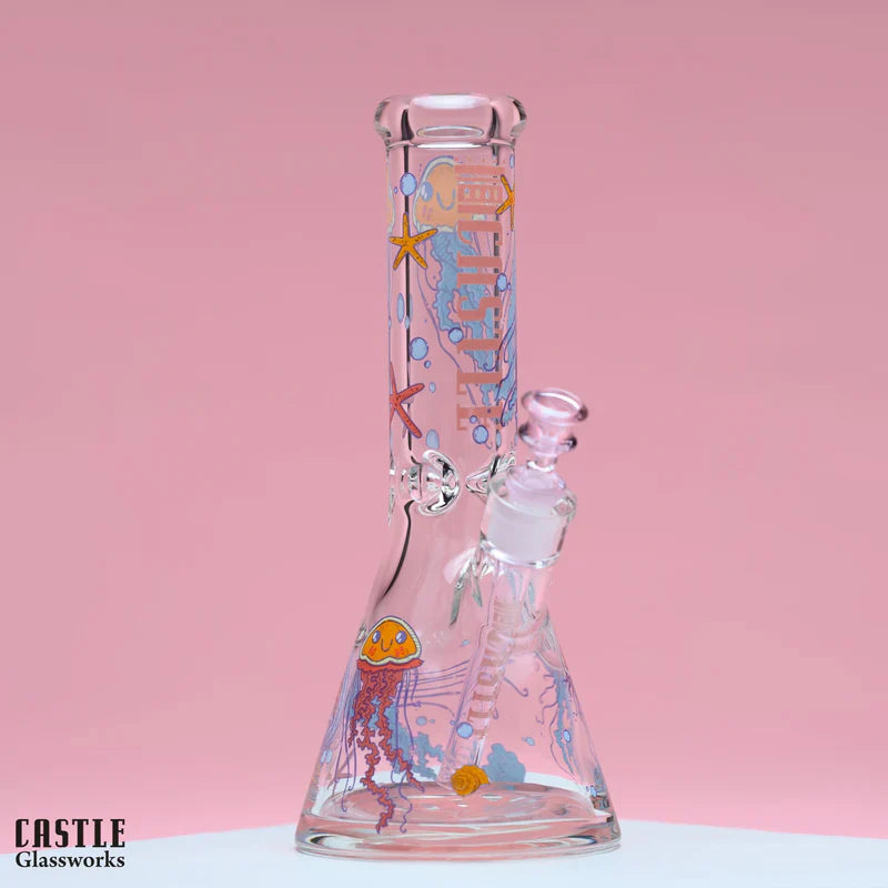 Jelly Fish Beaker Bong from Castle Glassworks