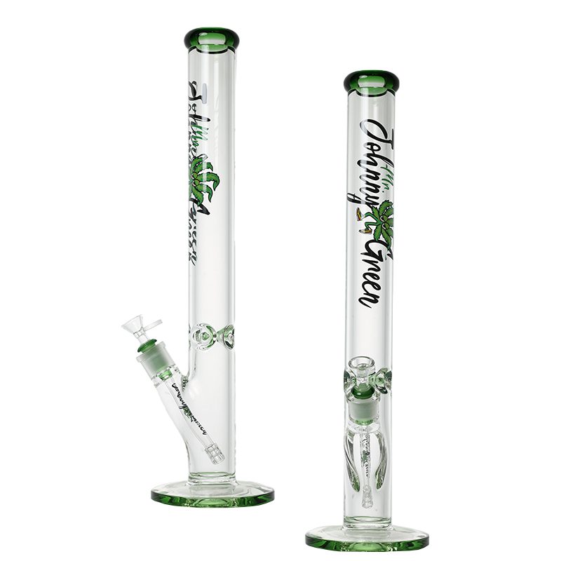 Johnny Green Thick Straight Tube Bong With Grid Perc in 20 inches