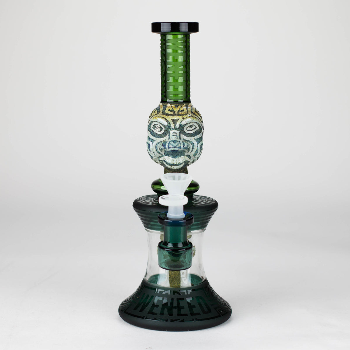 Front View of the 10 Inch Jumano Tribe Perc Bong 