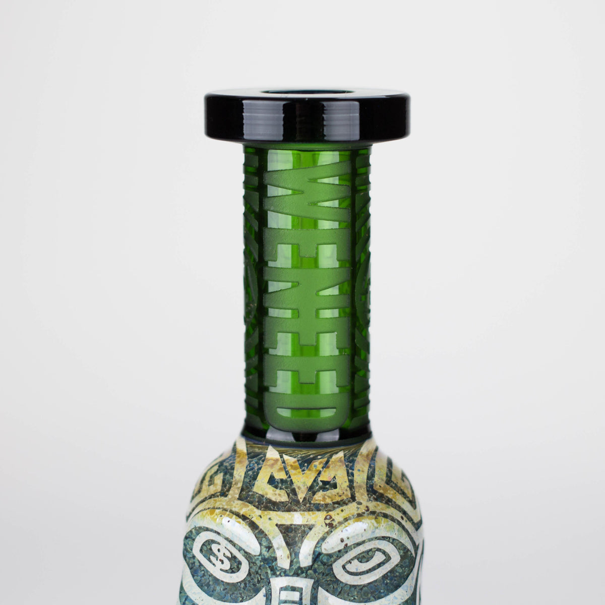 Glass Neck of the 10 Inch Jumano Tribe Perc Bong 