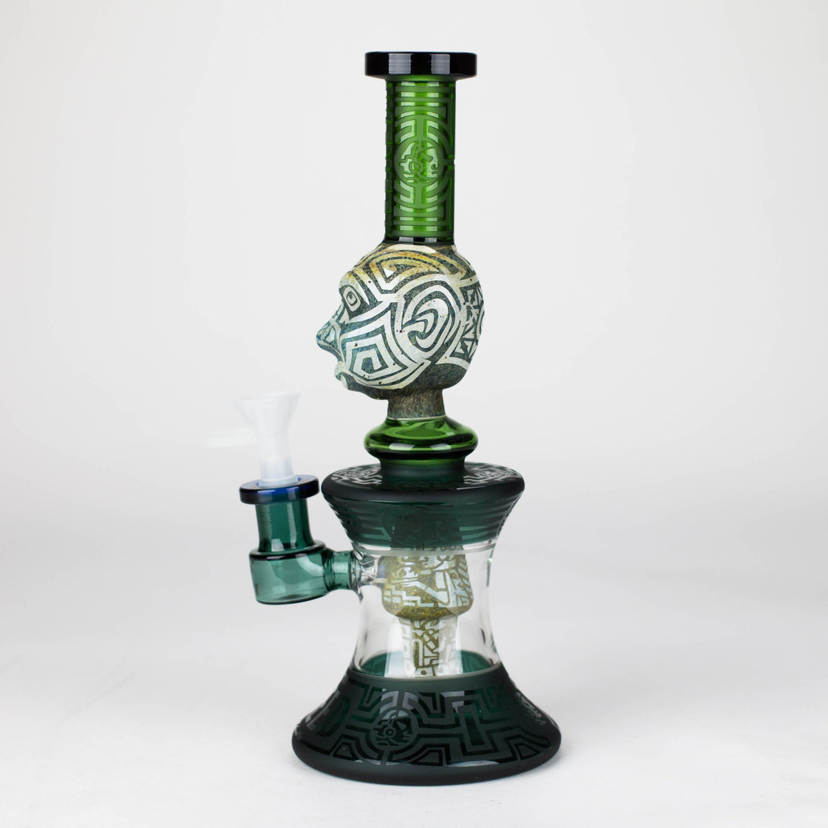 10 Inch Jumano Tribe Perc Bong in Green