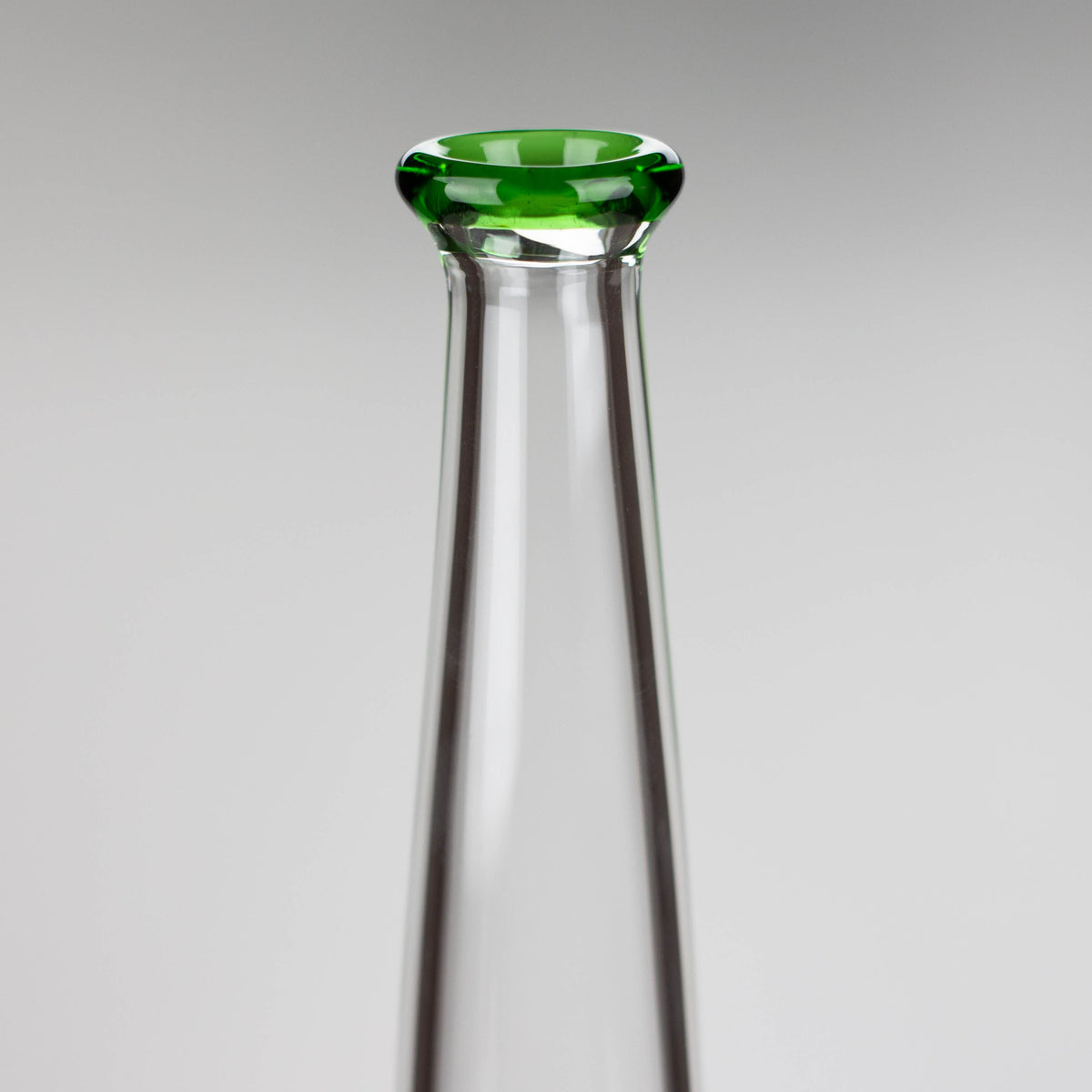 Top Neck View of The Kind Glass Giggles Dual Percolator Bong