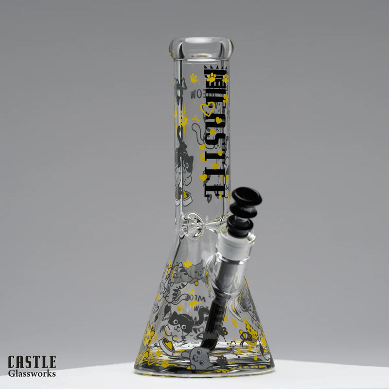 Castle Glassworks Kitty Cat Beaker Bong