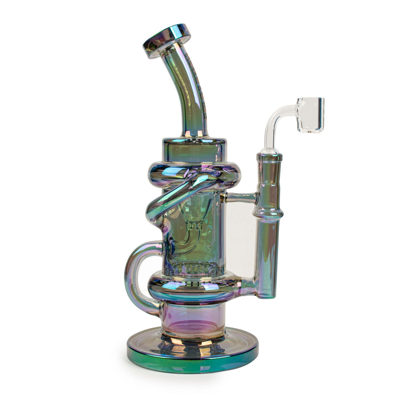 Red Eye Tek Glitch Klein Recycler Dab Rig in Green