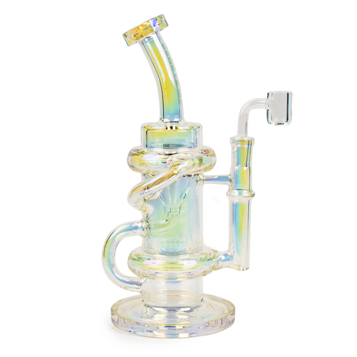 Red Eye Tek Glitch Klein Recycler Dab Rig in Yellow