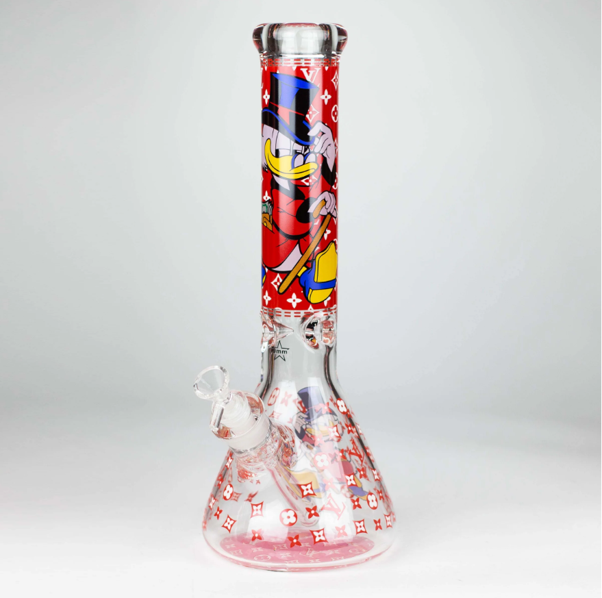 14-Inch Louis Vuitton Cartoon Bong with Scrooge McDuck Design