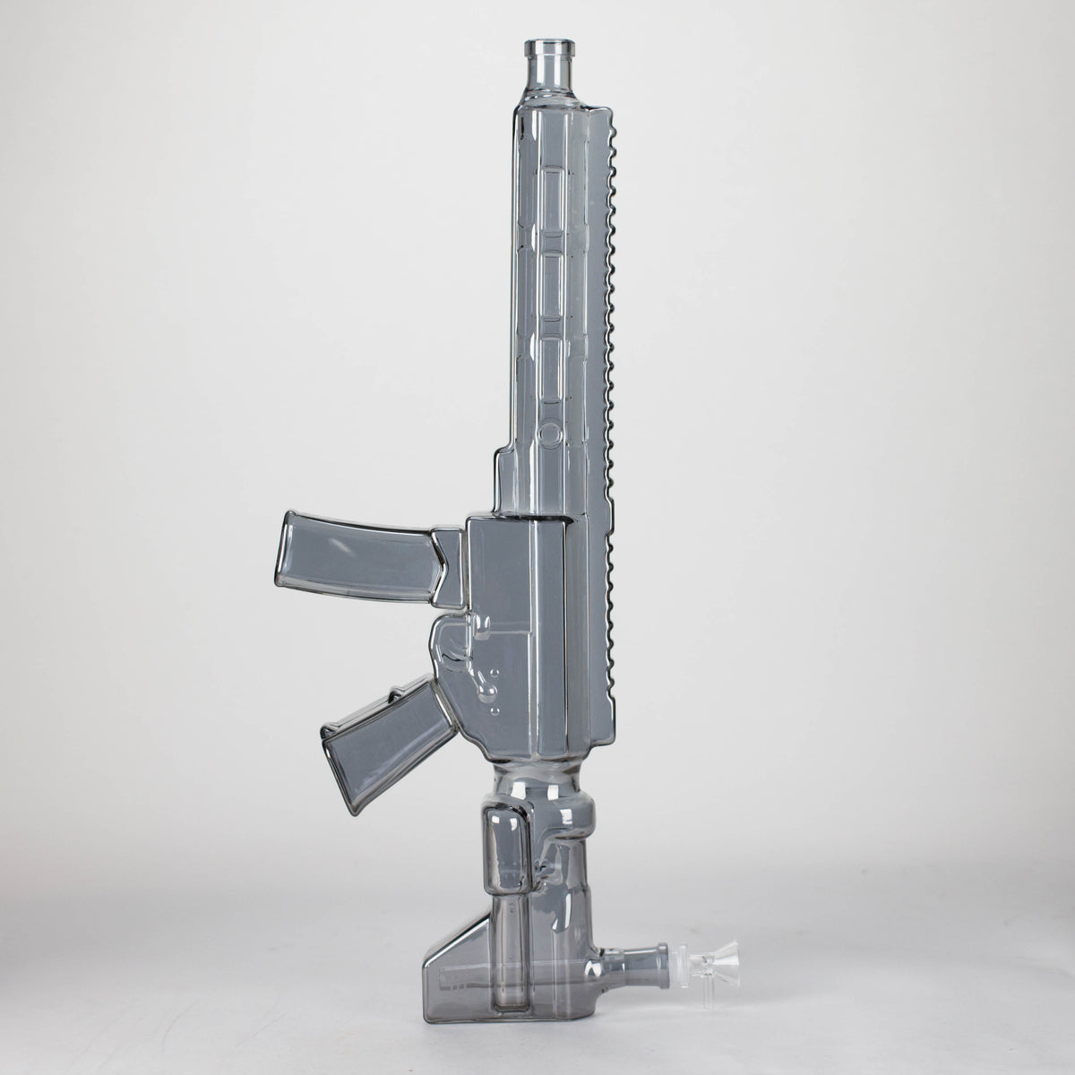 22-Inch Grey Machine Gun Glass Bong