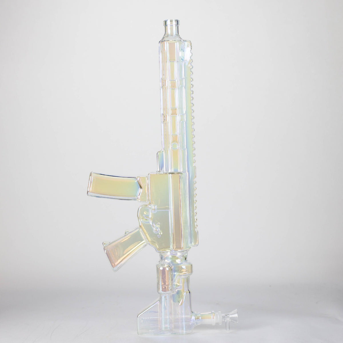 22-Inch Clear Machine Gun Glass Bong