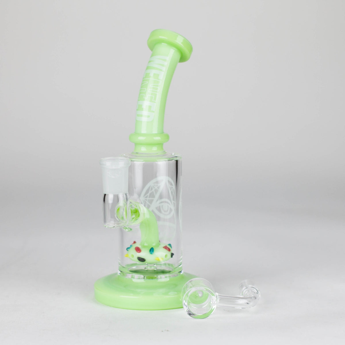 Mini Dab Rig With Donut Perc by WENEED Glass