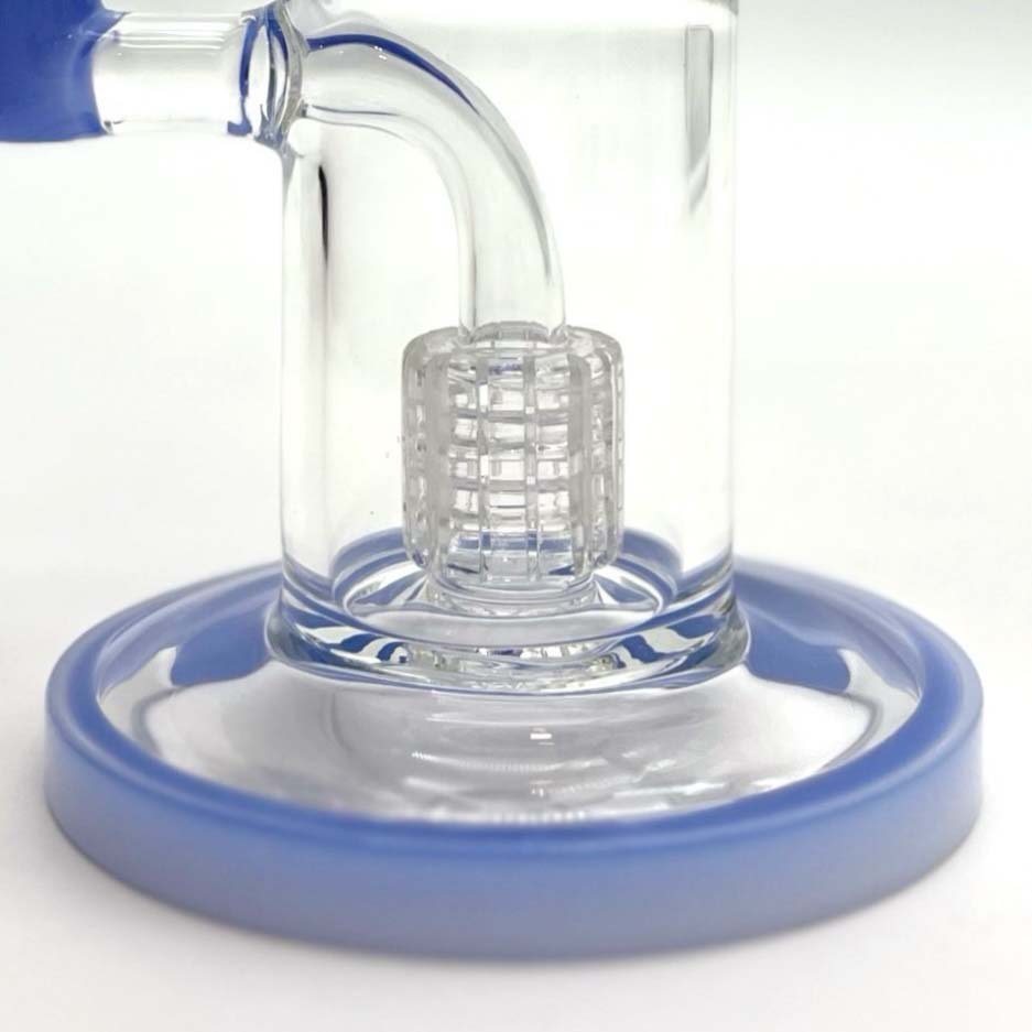 Matrix Diffuser in the 10 Inch Blue Glass Bong