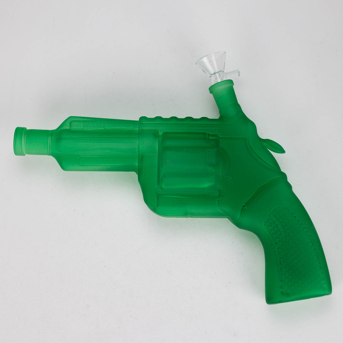 Matte Glass Pistol Bong in green