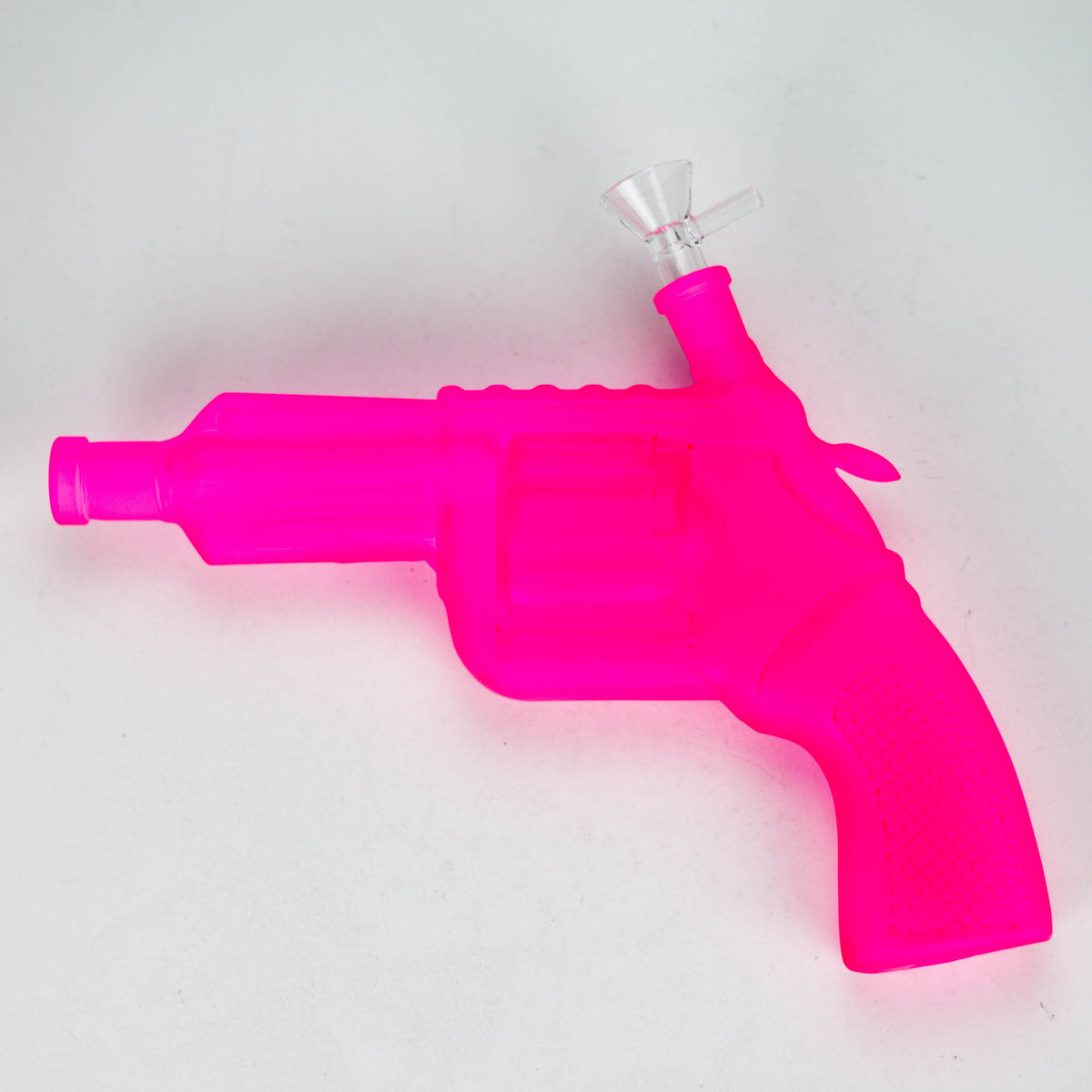 Matte Glass Pistol Bong in Pink