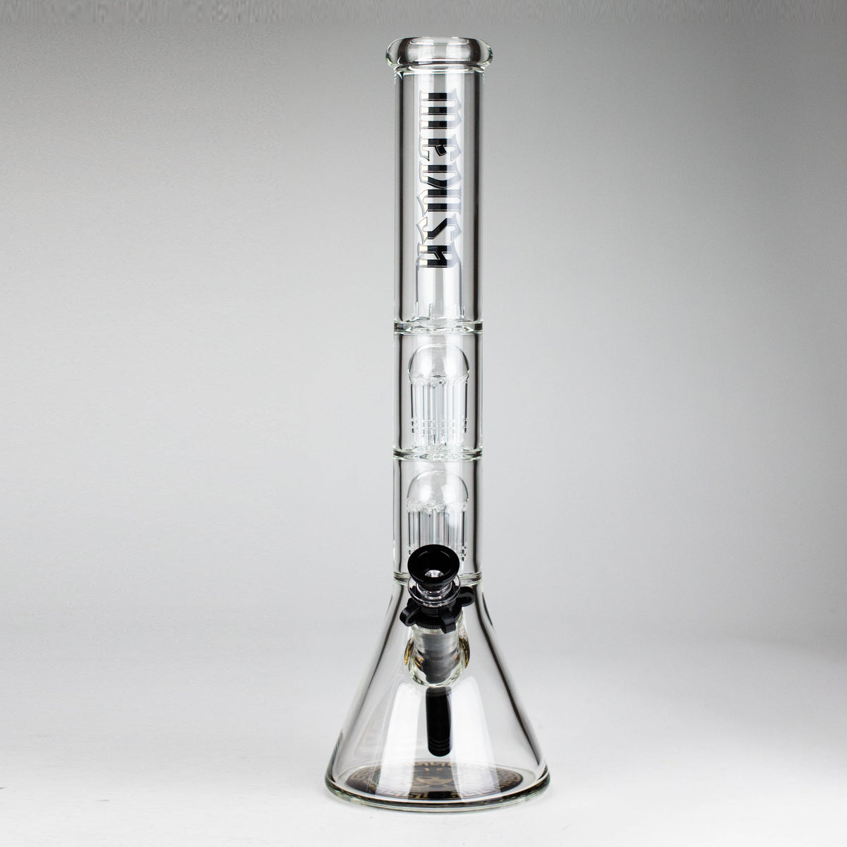 Medusa Huge Double Tree-Perc Beaker Bong in Black