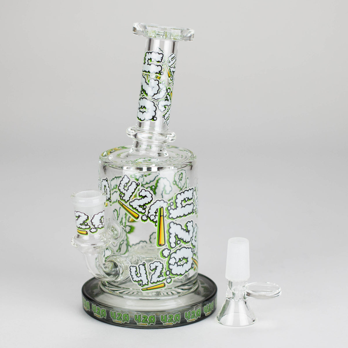 Mini 420 Bubbler Bong With Perc in 7 Inches