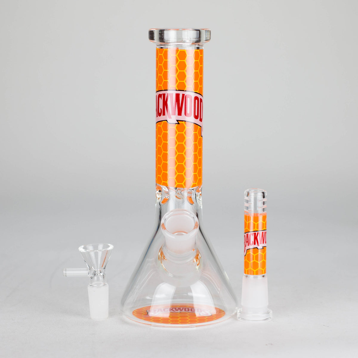 7.5 Inch Backwoods Beaker Bong in Orange with bowl piece and downstem