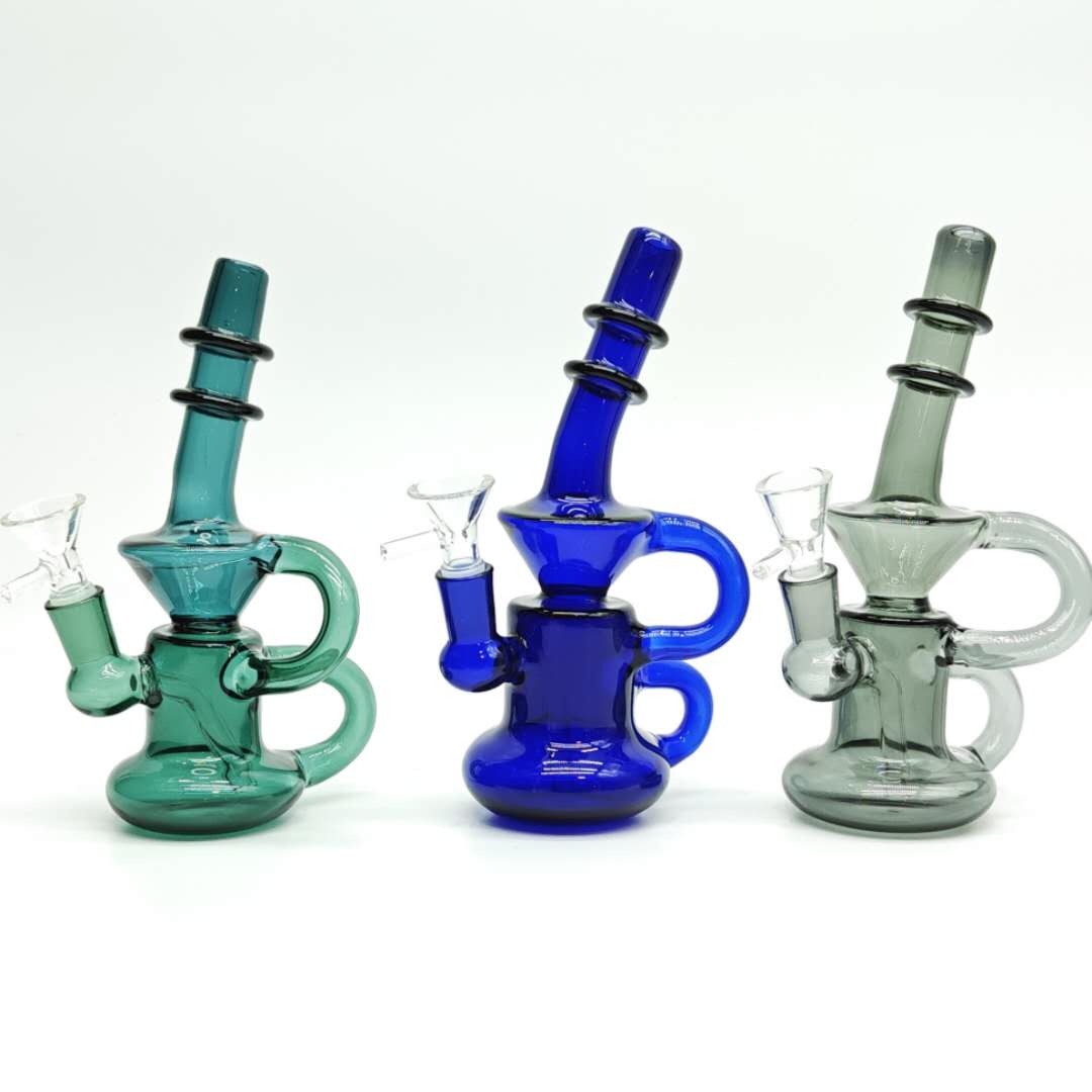 Three Mini Circ Perc Recycler Bongs