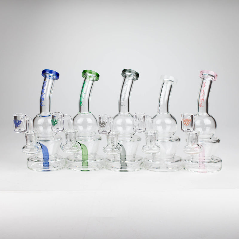 Five 7 Inch Mini Dab Rig Hybrid by XTREME Glass