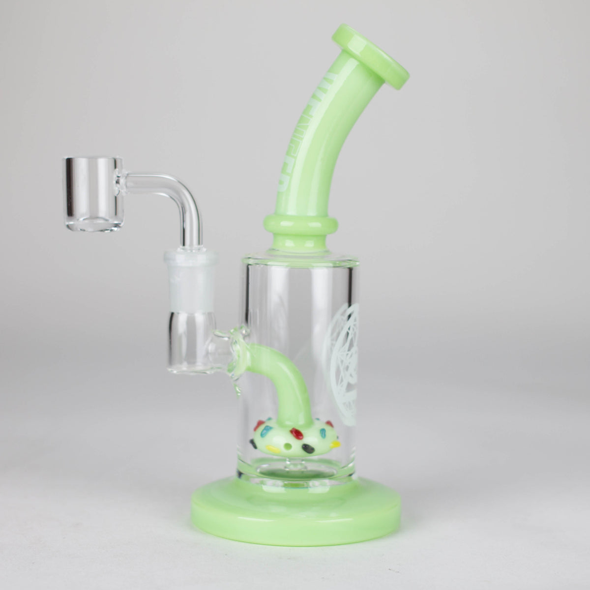 Small Dab Rig With Donut Perc by WENEED Glass