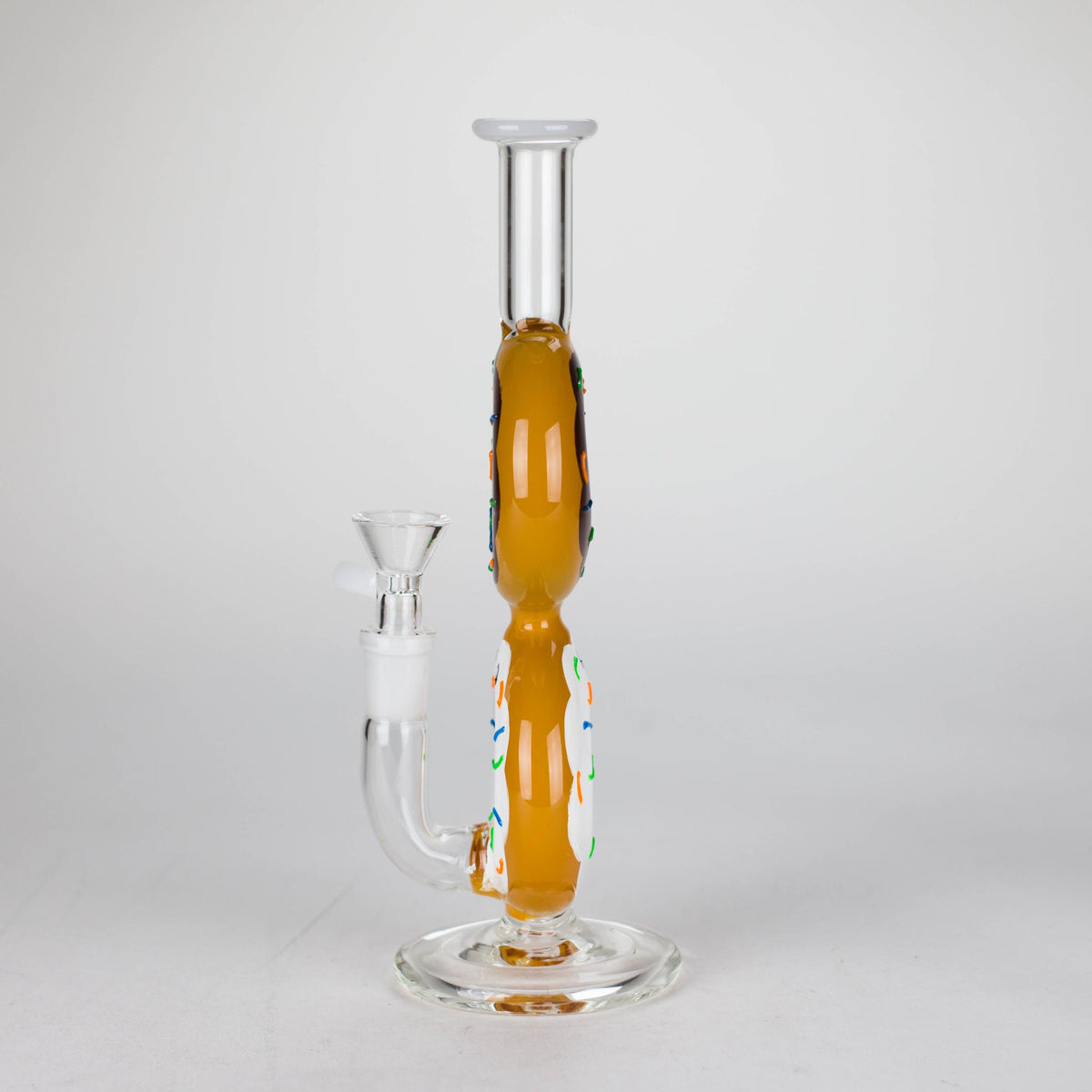 Side View of the 8 Inch Double Glazed Donut Bong 