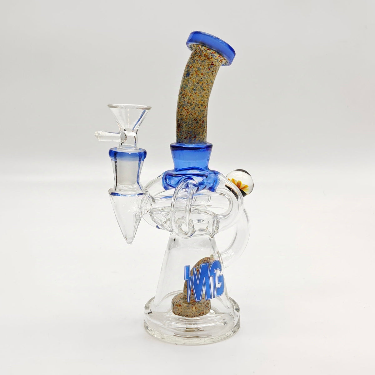 Mini Recycler Bong With Showerhead Perc from WIGWAG glass