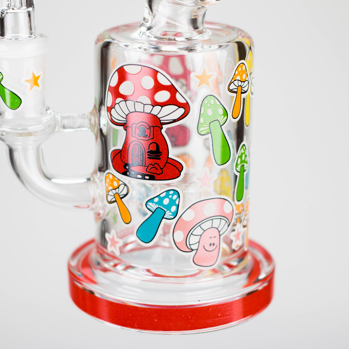 Glass Base of the 7" Mini Shroom Bong With Percolator