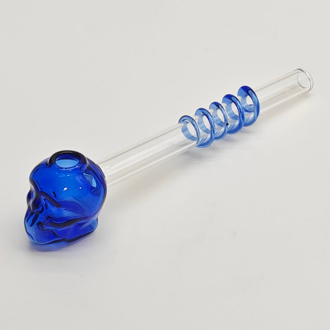 Mini Skull Oil Pipe in Blue