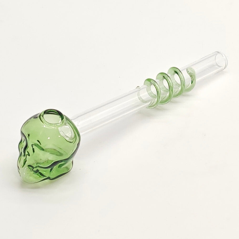 Mini Skull Oil Pipe in green