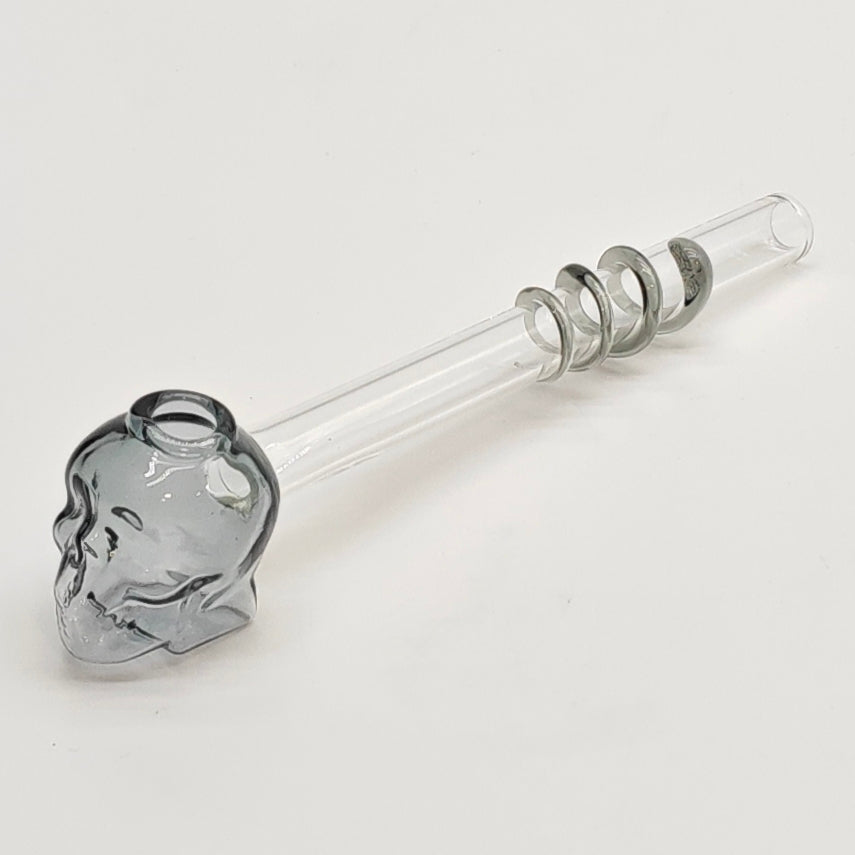 Mini Skull Oil Pipe in Grey