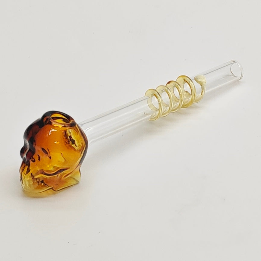 Mini Skull Oil Pipe in Yellow