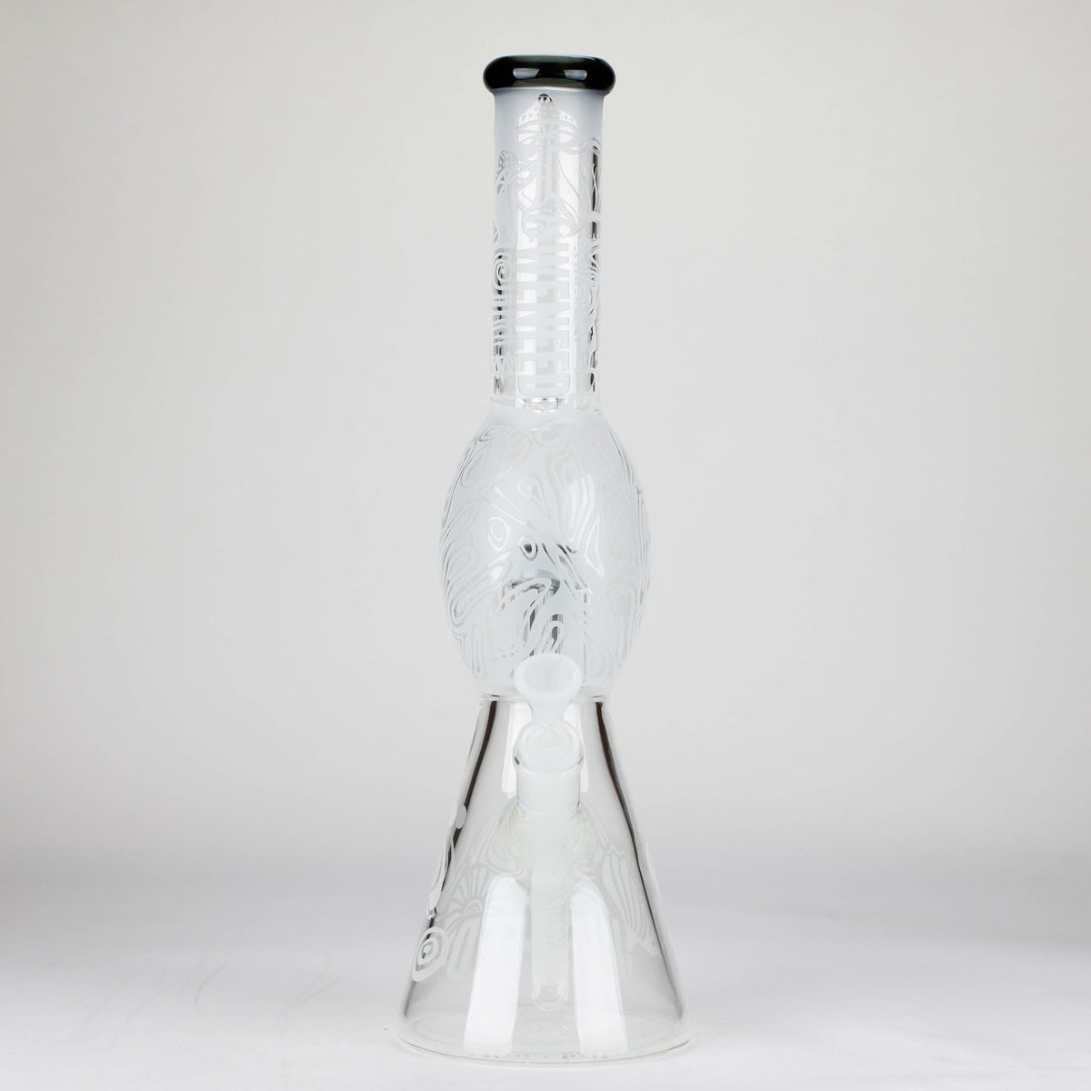 16 Inch Mushroom Forest Beaker Bong from WENEED Glass in Black