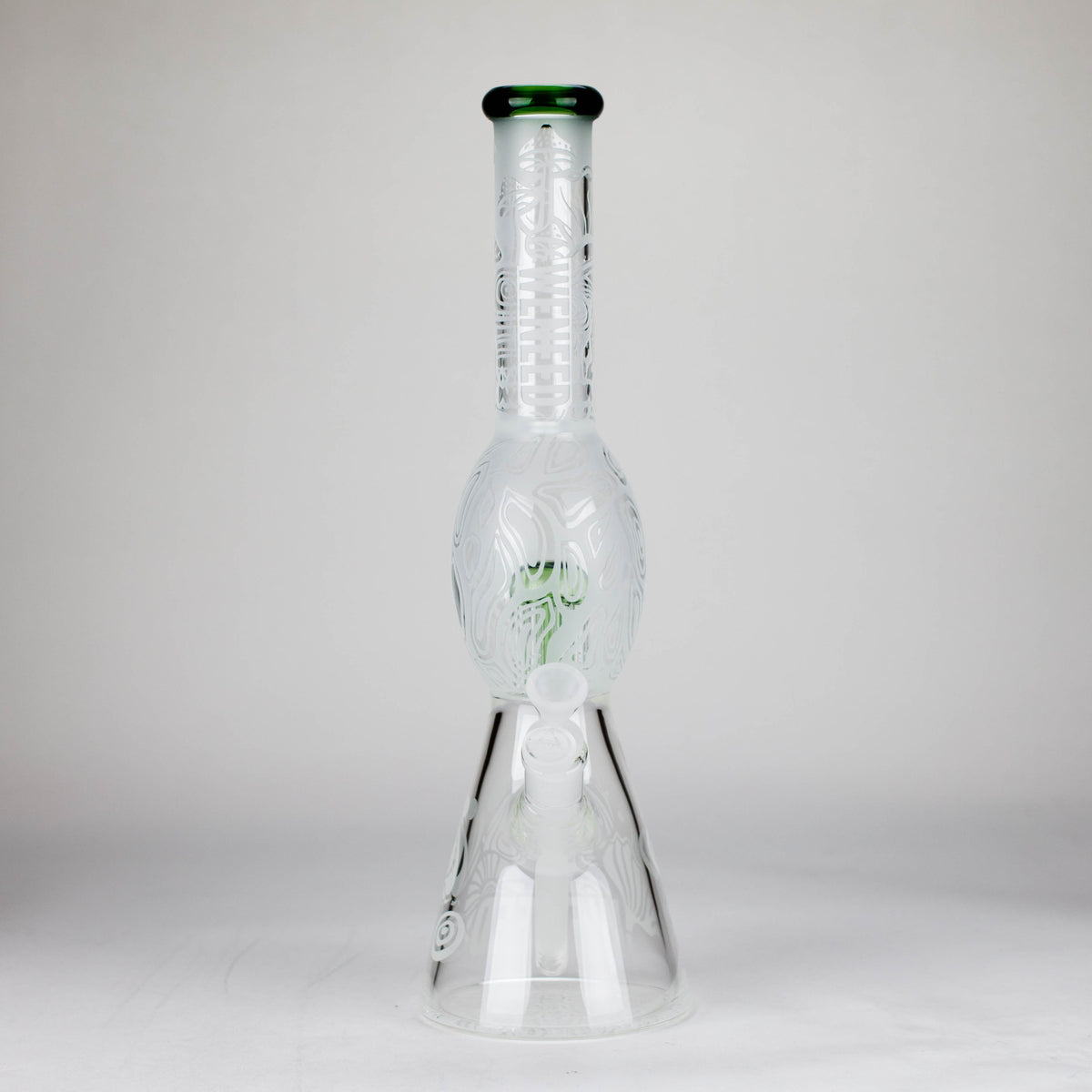 16 Inch Green Mushroom Forest Beaker Bong from WENEED Glass