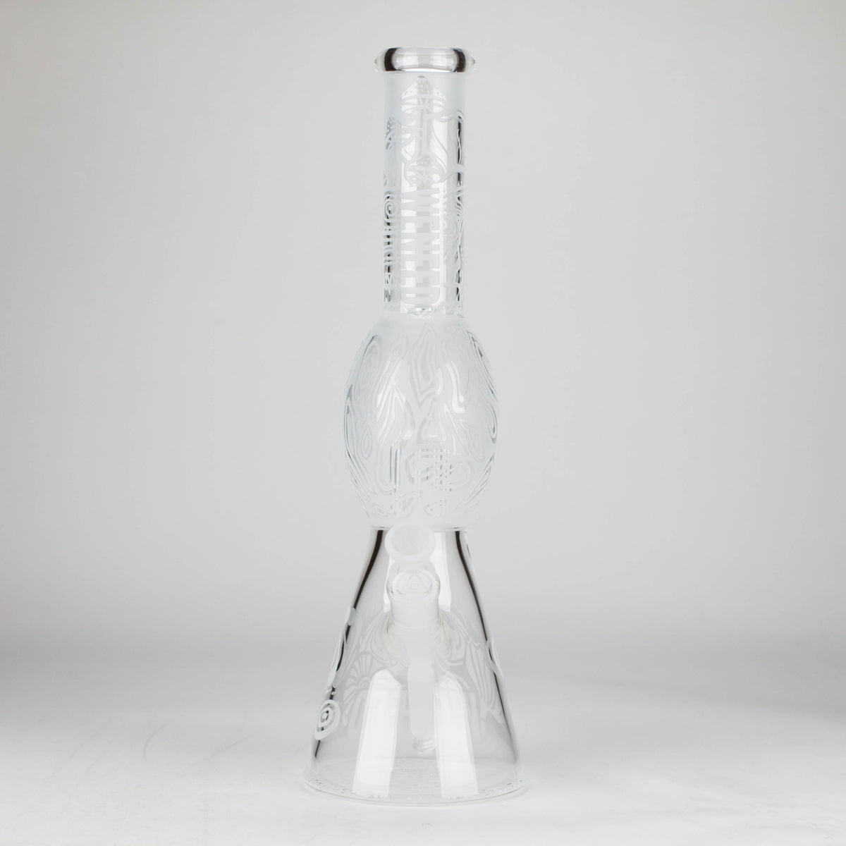 16 Inch Mushroom Forest Beaker Bong from WENEED Glass in White