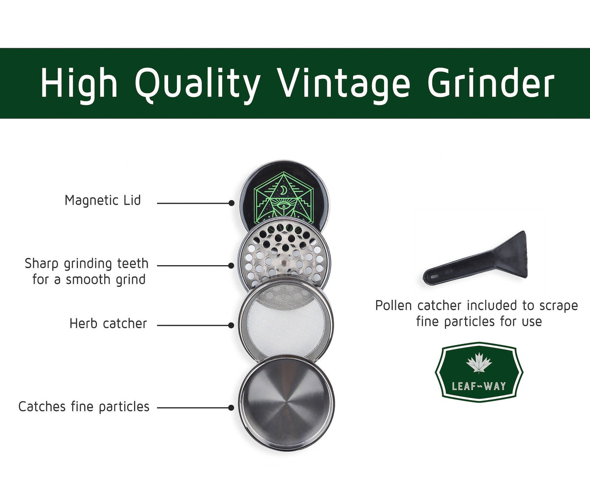 55 Tooth Metal Grinder part of the Mystic Vault Stash Box Bundle