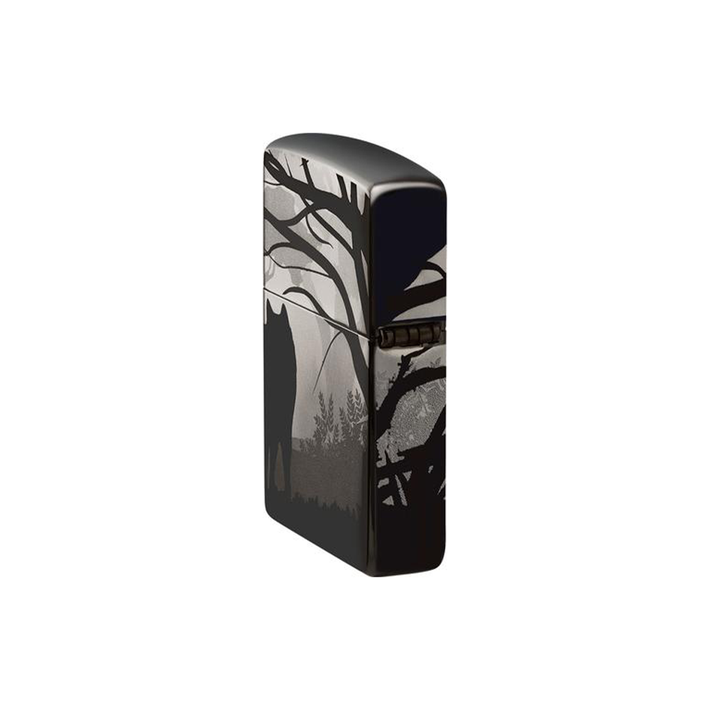 Back View of the Night Wolf Zippo Lighter