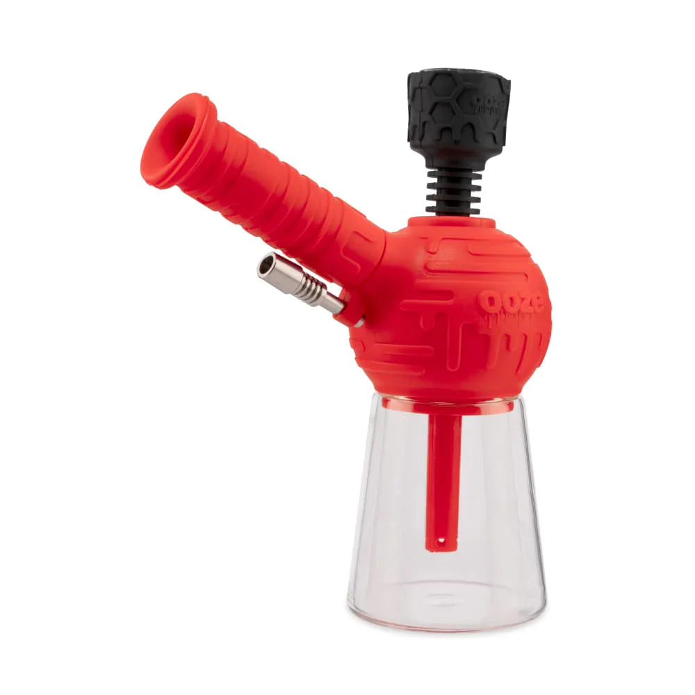 Ooze | Blaster - Silicone Glass Dab Rig Hybrid in Red