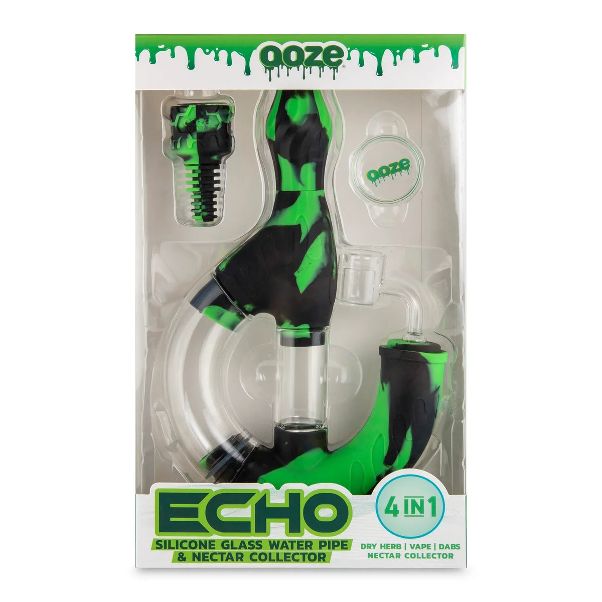 Ooze Echo Silicone Dab Rig Hybrid Package