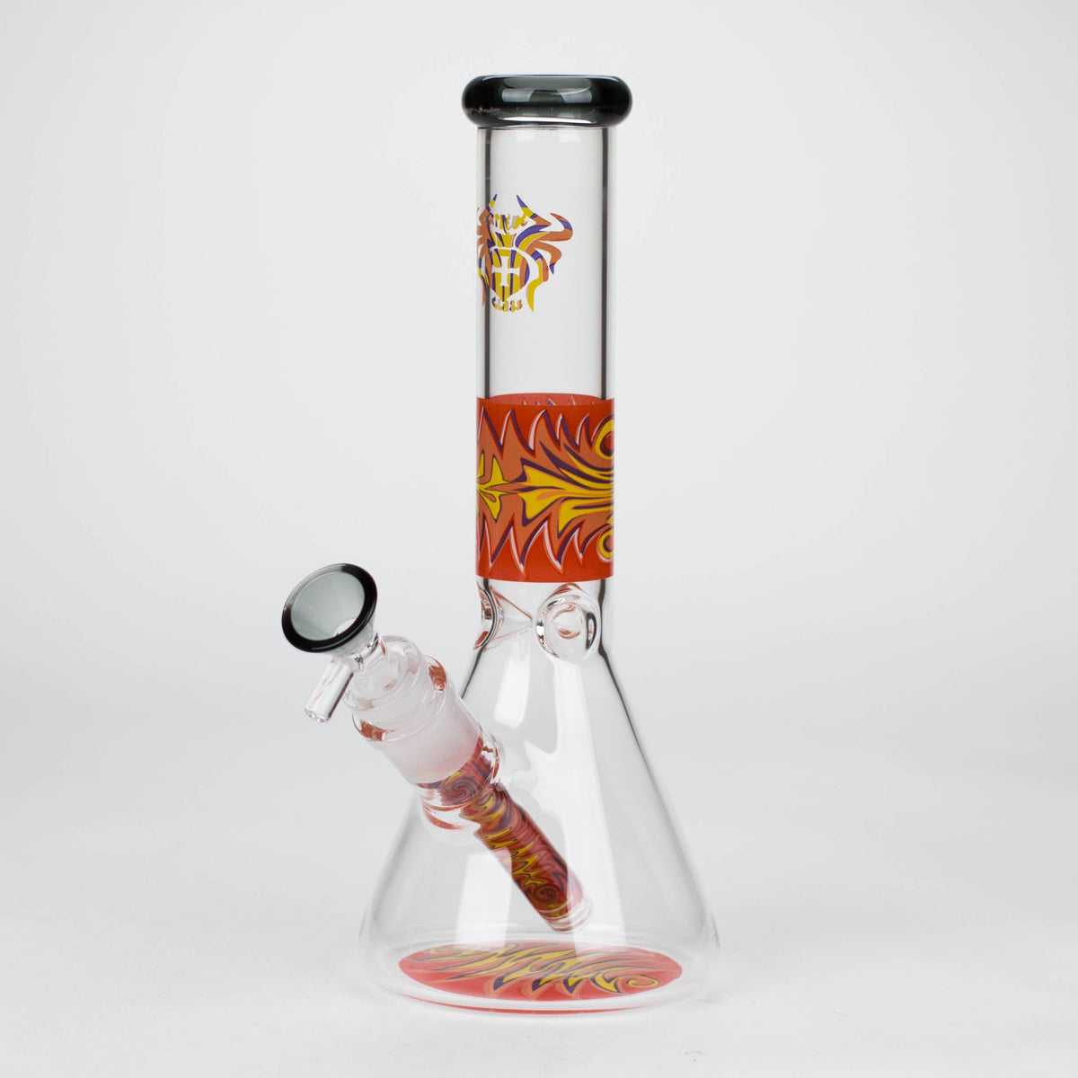 10 Inch El Fuego Orange Beaker Bong from XTREME Glass