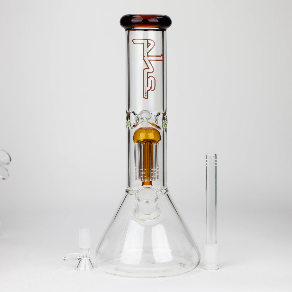 12 Inch Tree Arm Perc Beaker Bong by PHS with herb bowl and downstem