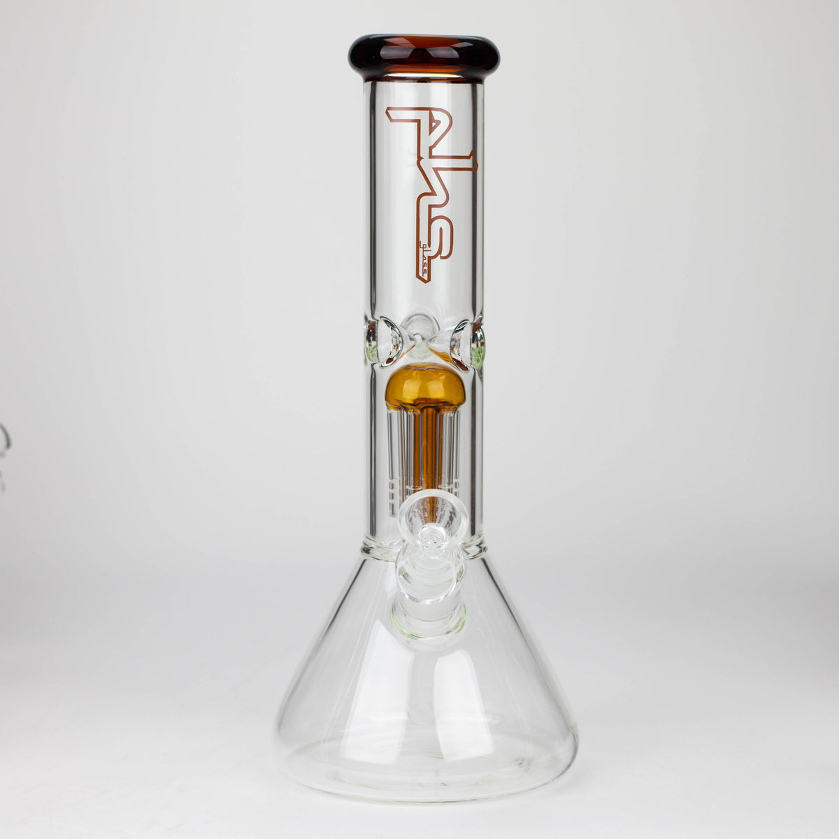 Front View of the 12 Inch Tree Arm Perc Beaker Bong by PHS