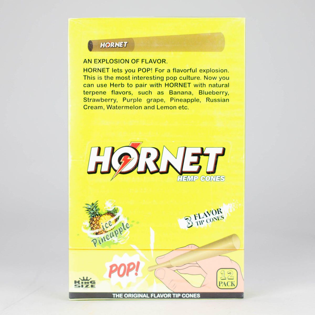 Ice Pineapple Flavored Pre Rolled Cones by HORNET