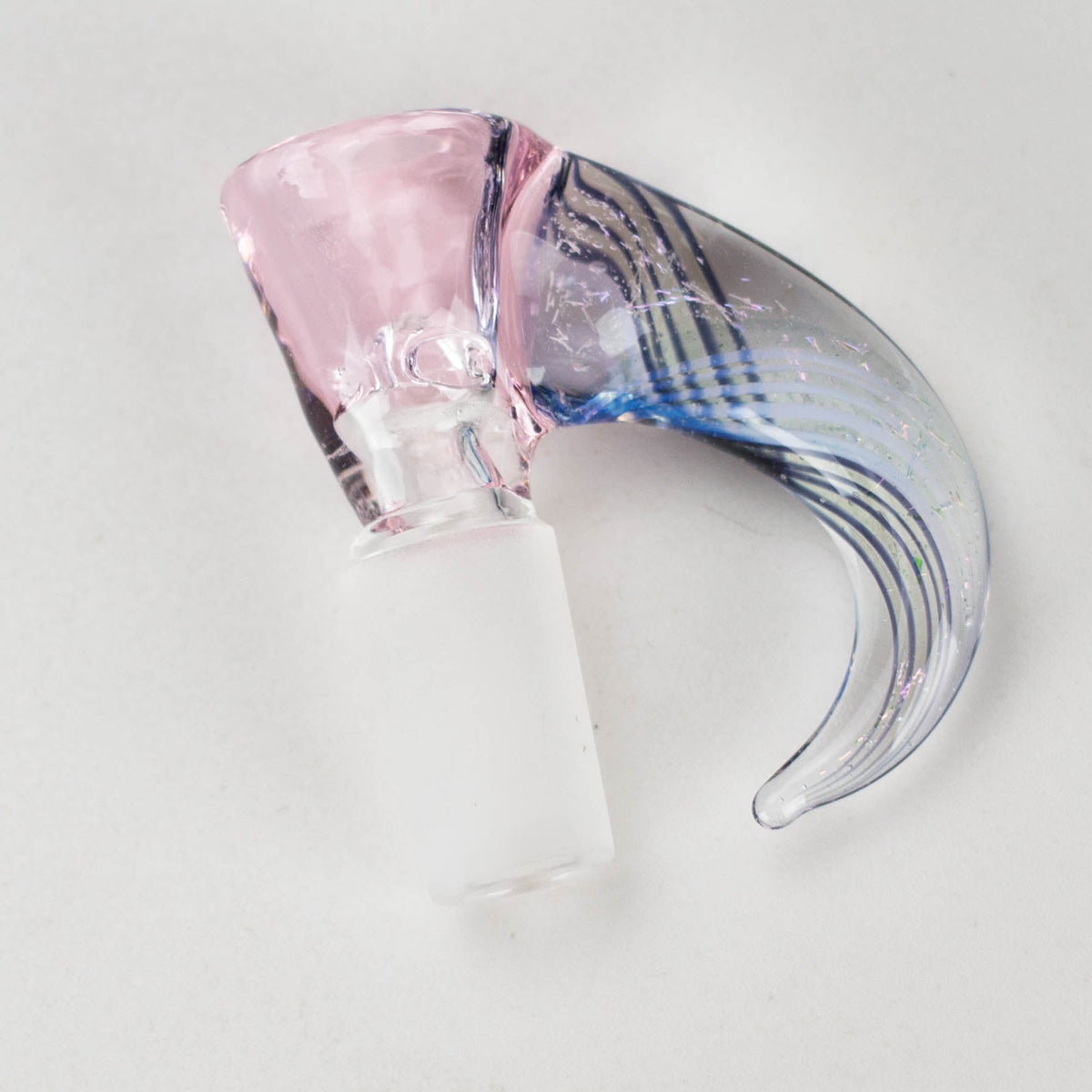 Pink 14mm Horned Bowl Piece from Shine Glassworks