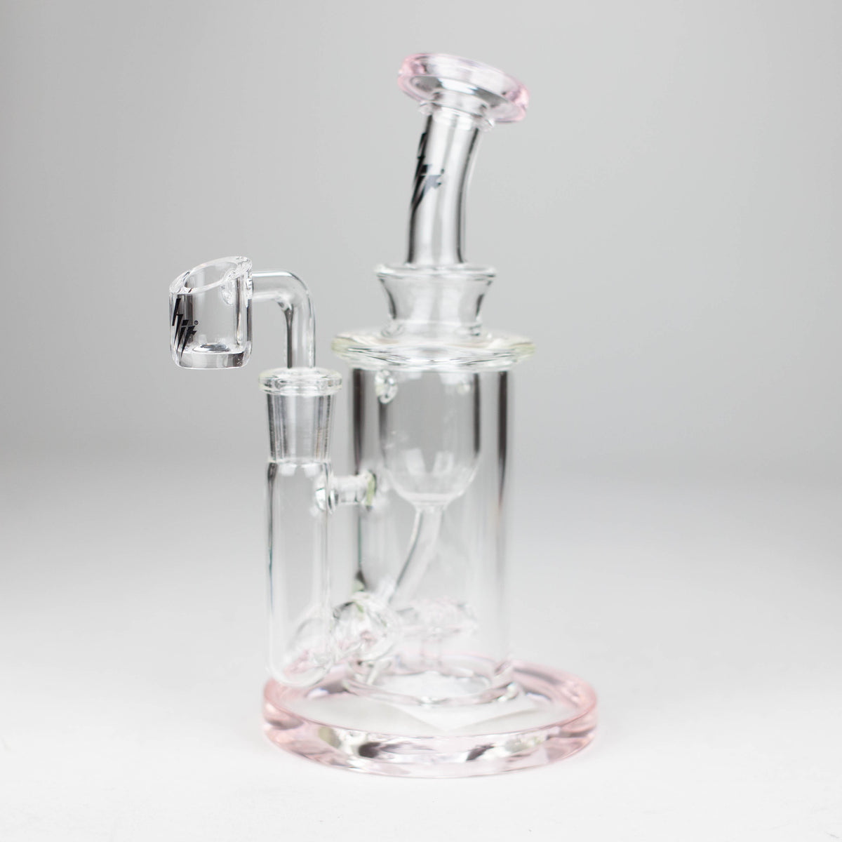 Pink Dab Rig With Inline Diffuser by HIT Glass