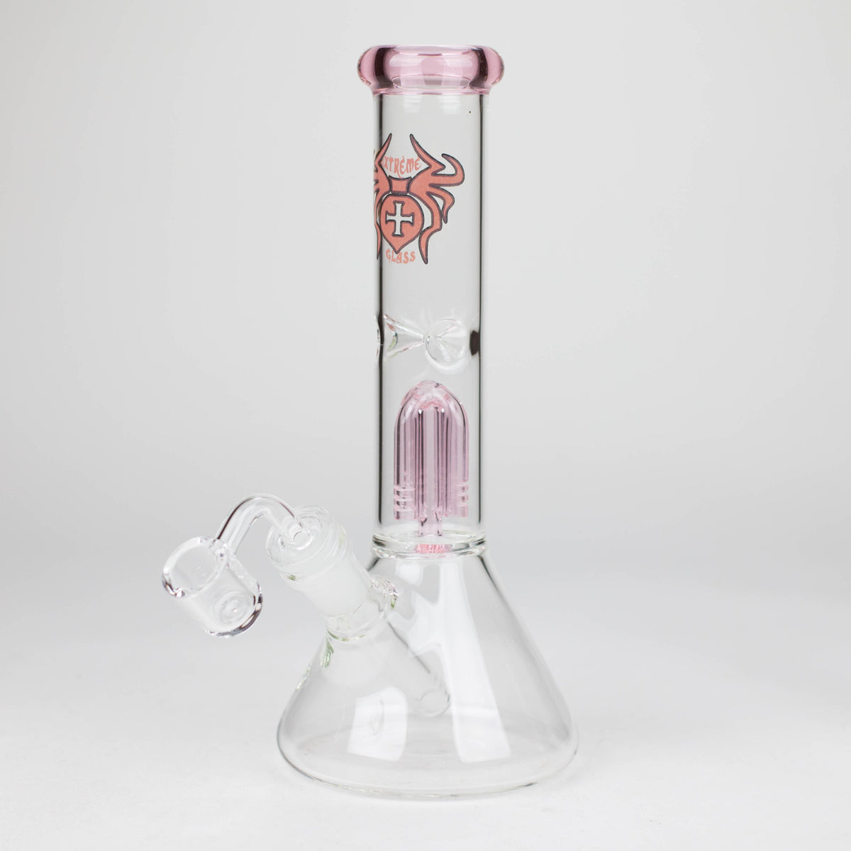 10 Inch Pink Dab Rig With Tree Arm Perc from XTREME Glass