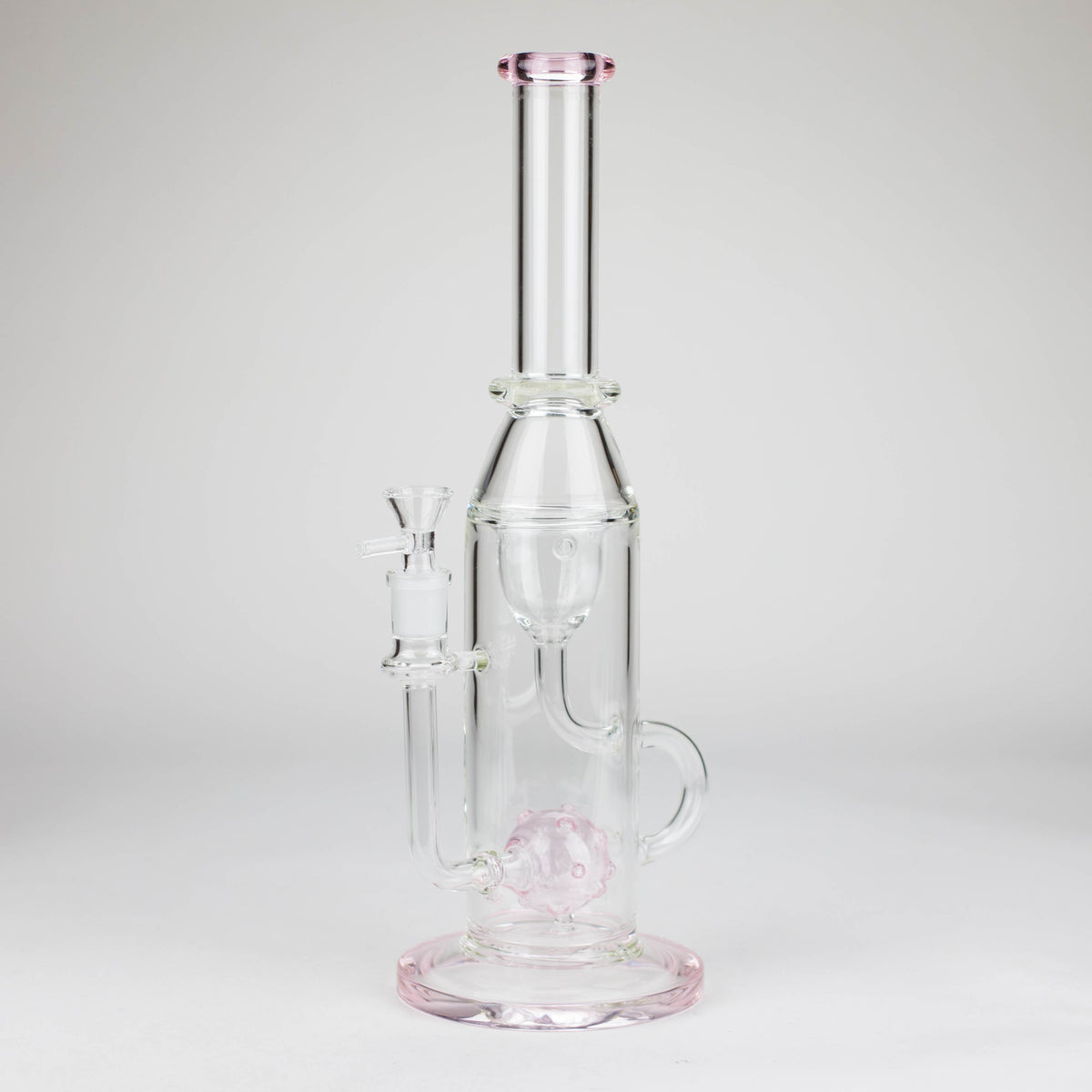 Pink Recycler Bong With Showerhead Perc And Sphere Diffuser