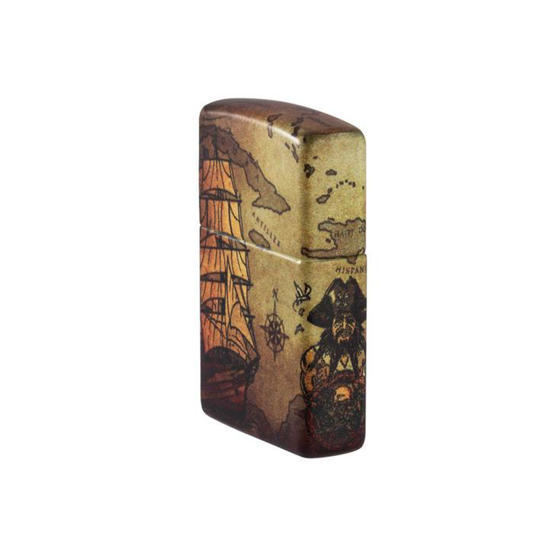 Side View of the Vintage Pirate Ship Zippo Lighter