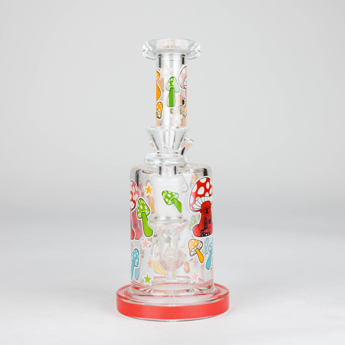 Front View of the 7" Mini Shroom Bong With Percolator