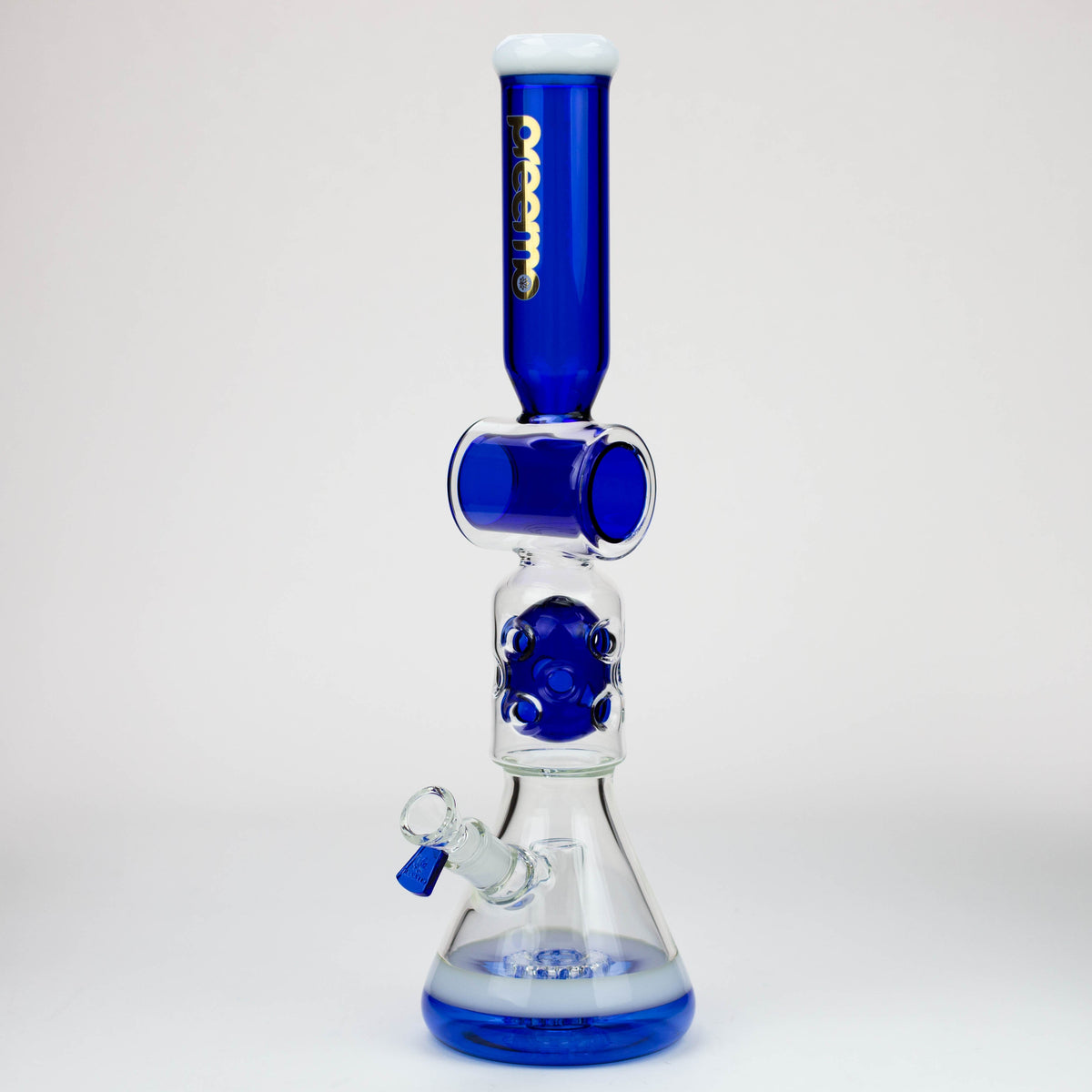 Preemo 19 Inch Matrix to Swiss Triple Perc Bong in Blue