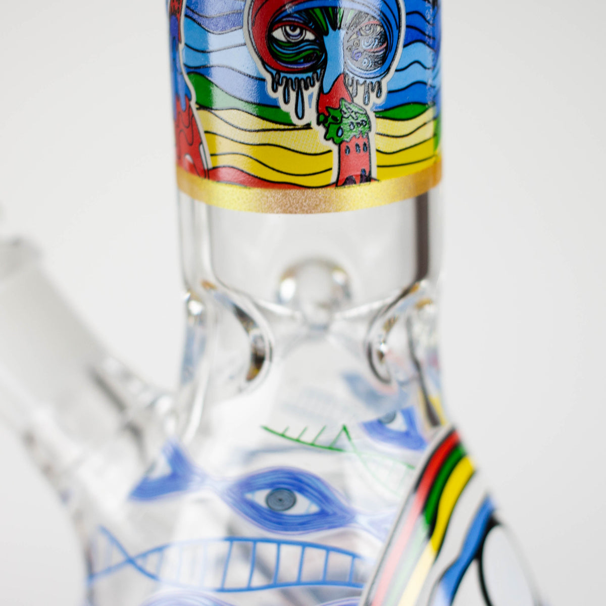 Ice Catcher in the 10 inch Psychedelic Beaker Bong