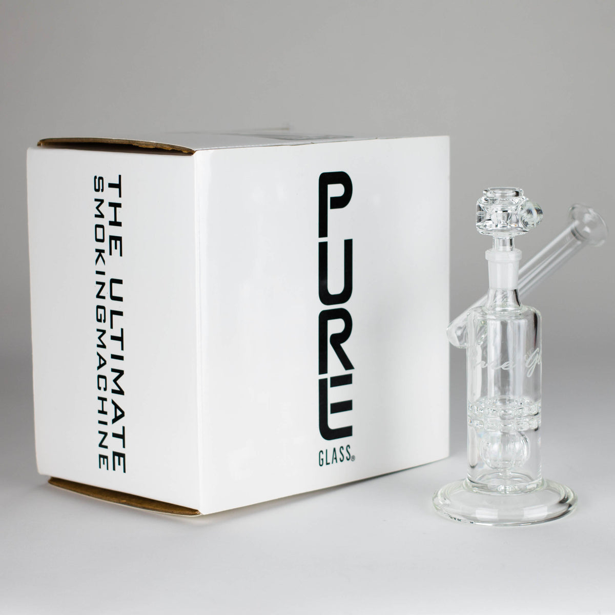 Pure Glass Triple Perc Bong with Packaging